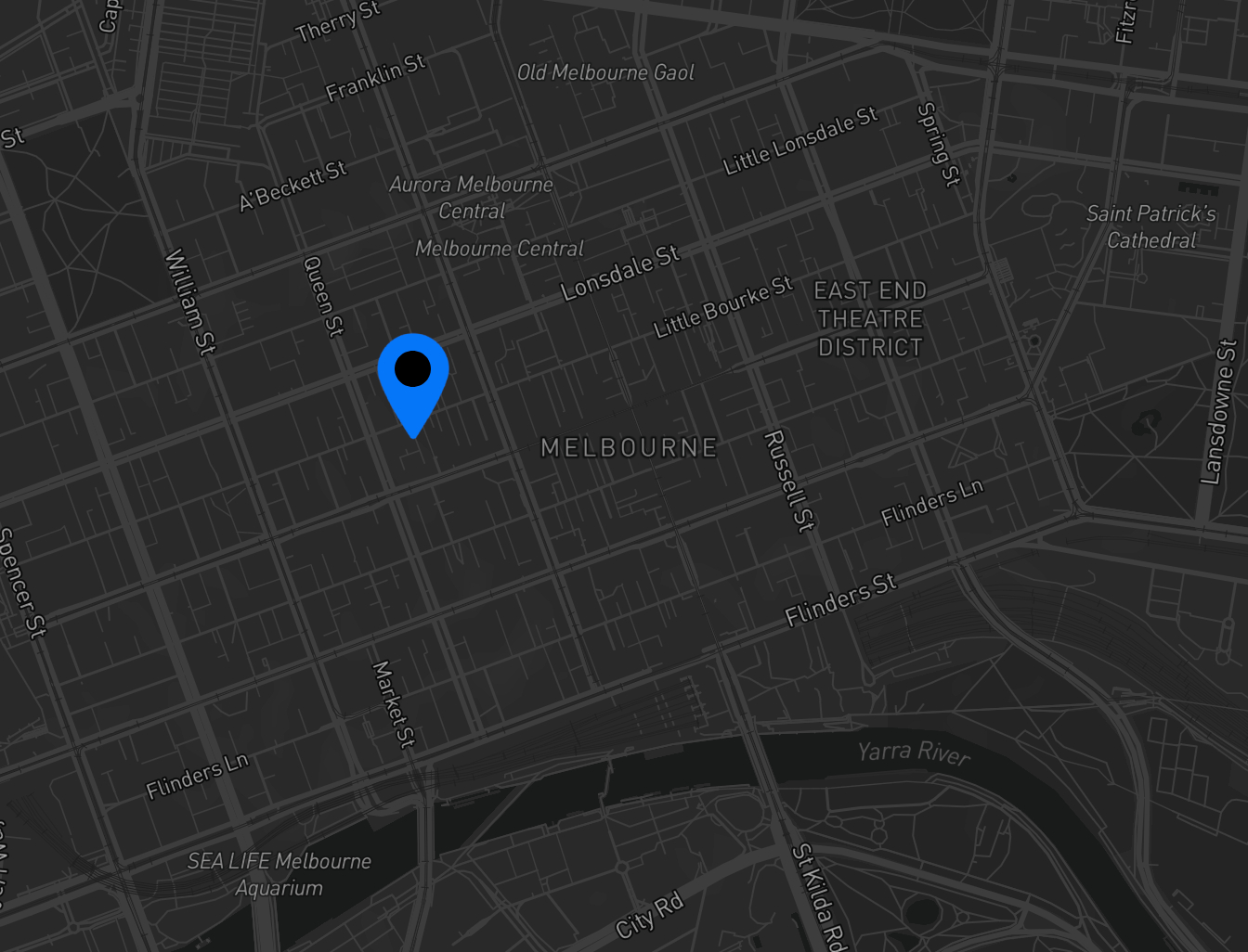 Map of Melbourne with LinkShield office location